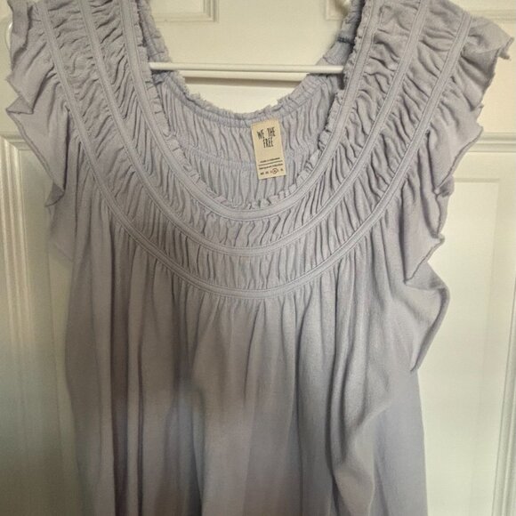 Free People Smocked Off the Shoulder Top - Lilac - Like NEW - Picture 6 of 8